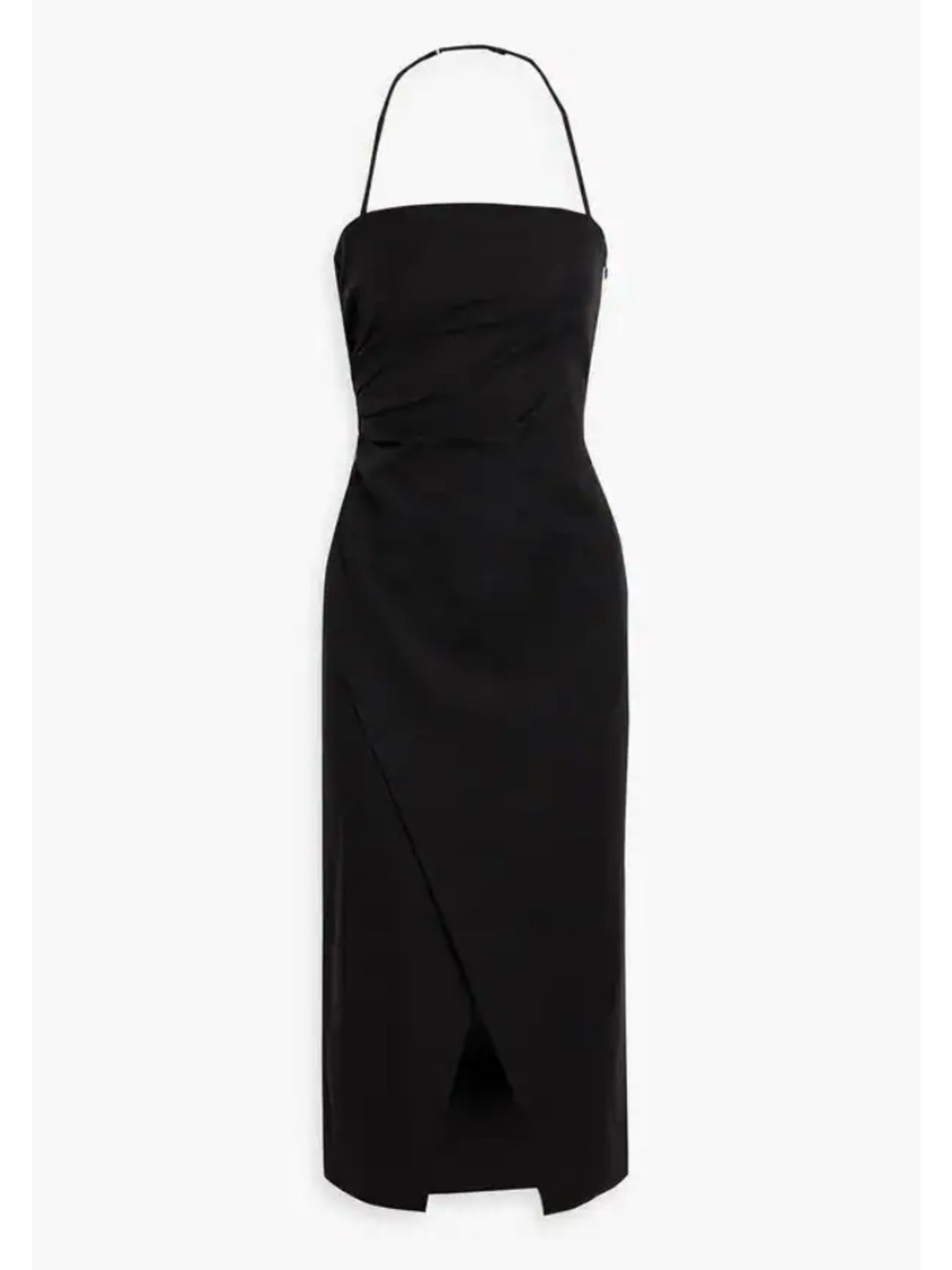 🆕 ‘Charlotte’ Wrap Effect Halter Midi Dress - Black